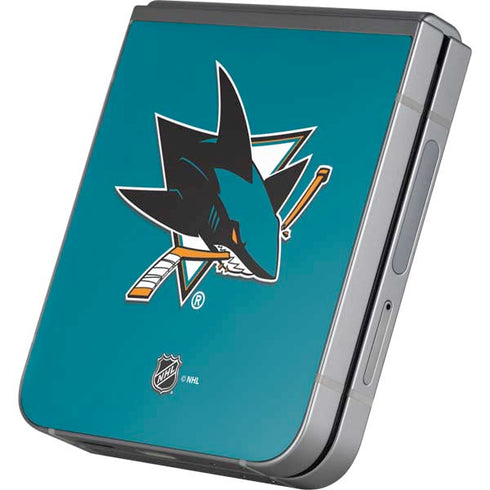 NHL San Jose Sharks Solid Background Galaxy Z Flip6 Skin